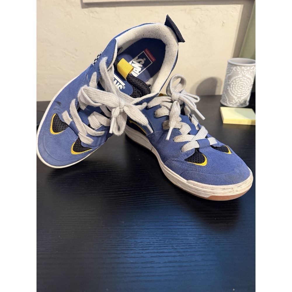 Vans Men's Skate Mixxa Suede Mesh Shoes Navy Blue Grey White Size 9.5